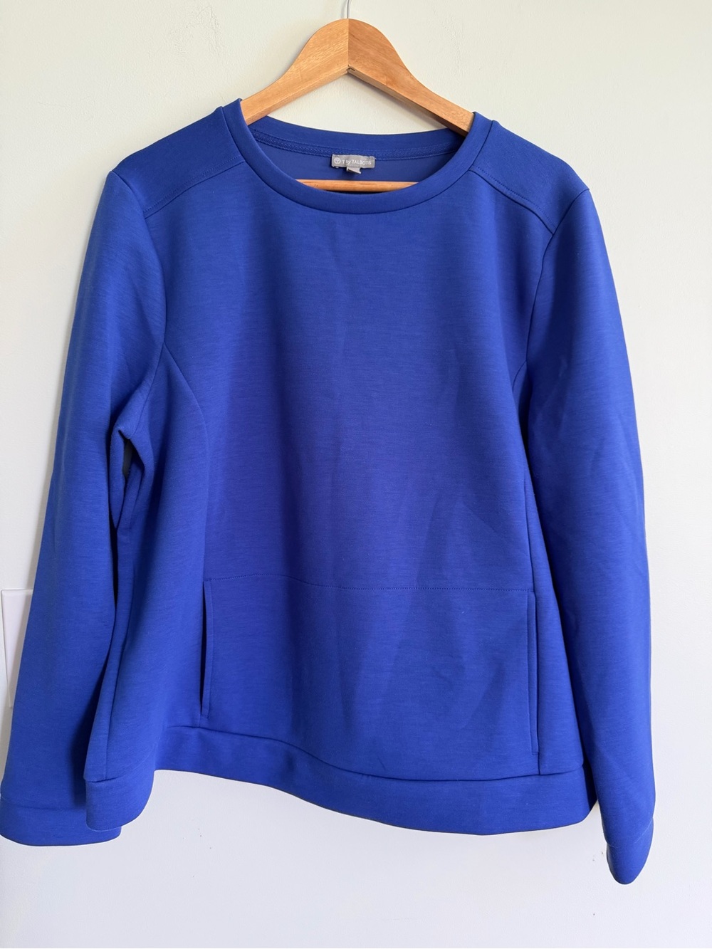 Talbots Royal Blue Crewneck Pullover Sweatshirt Earthy Athleisure Casual
